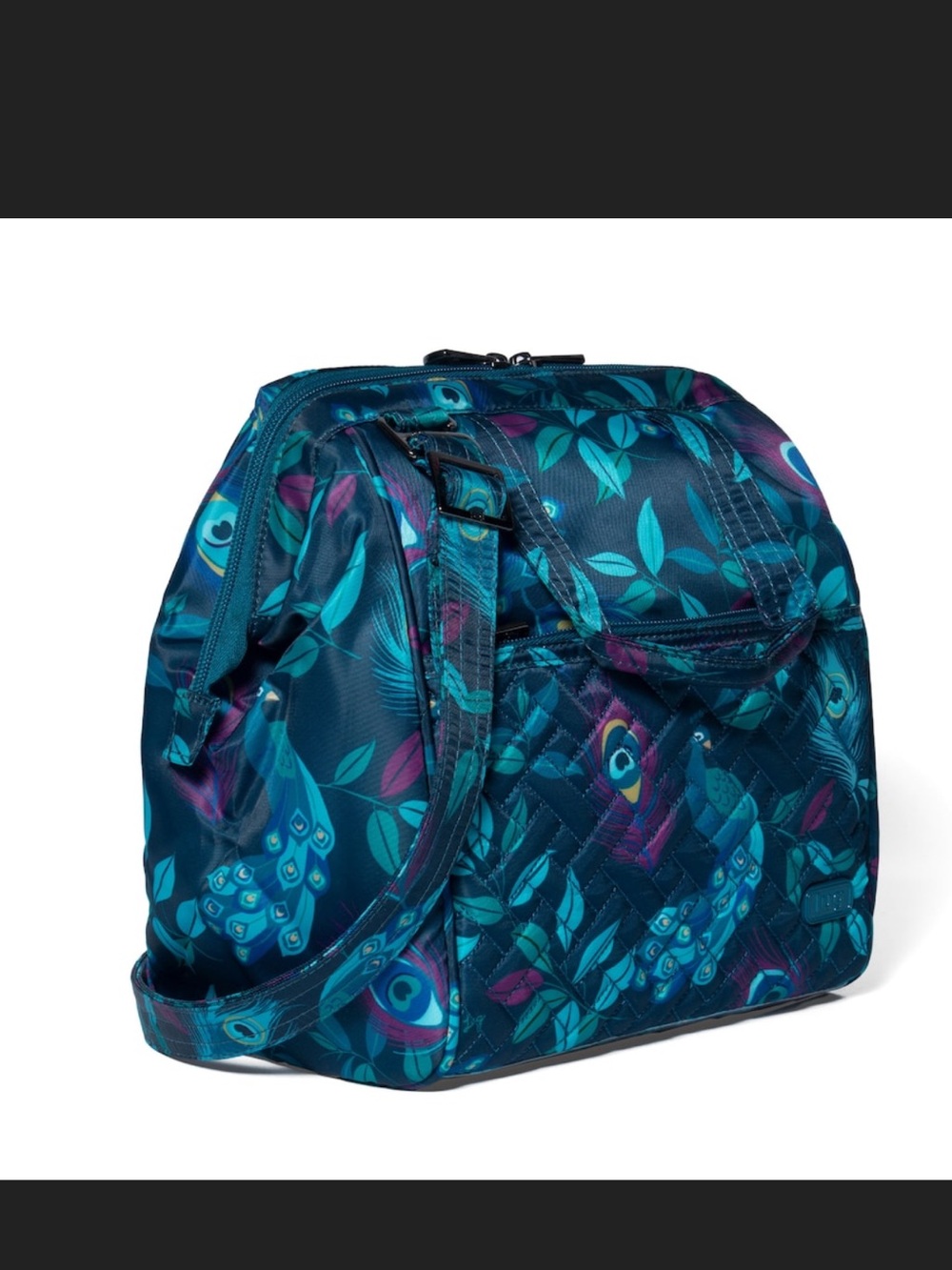 NWT: LUG CHEWY CROSSBODY LUNCH TOTE -PEACOCK MULTI - looks like a crossbody bag